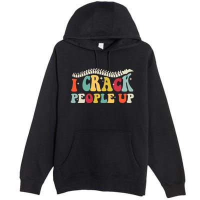 Retro Chiropractic Groovy Spinal Cord Chiropractor Funny Premium Pullover Hoodie