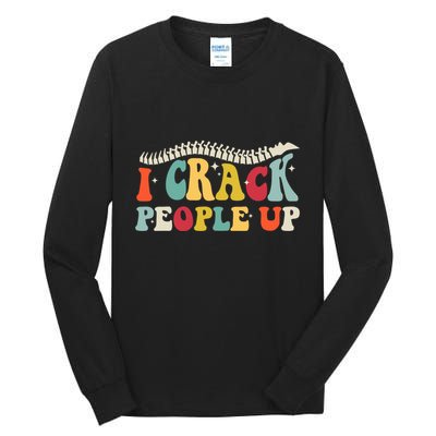 Retro Chiropractic Groovy Spinal Cord Chiropractor Funny Tall Long Sleeve T-Shirt