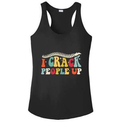 Retro Chiropractic Groovy Spinal Cord Chiropractor Funny Ladies PosiCharge Competitor Racerback Tank