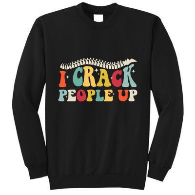 Retro Chiropractic Groovy Spinal Cord Chiropractor Funny Tall Sweatshirt