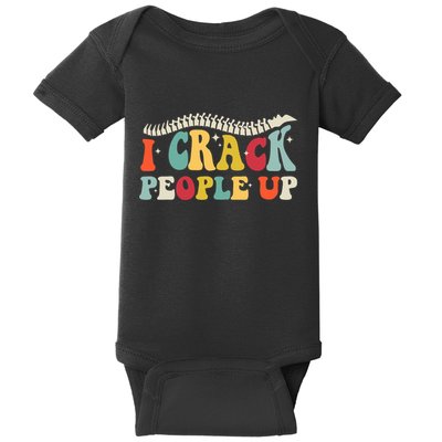 Retro Chiropractic Groovy Spinal Cord Chiropractor Funny Baby Bodysuit