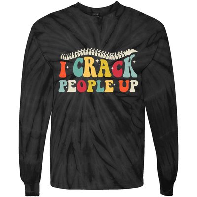 Retro Chiropractic Groovy Spinal Cord Chiropractor Funny Tie-Dye Long Sleeve Shirt