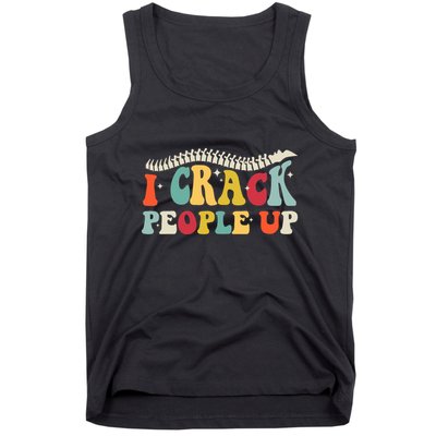 Retro Chiropractic Groovy Spinal Cord Chiropractor Funny Tank Top