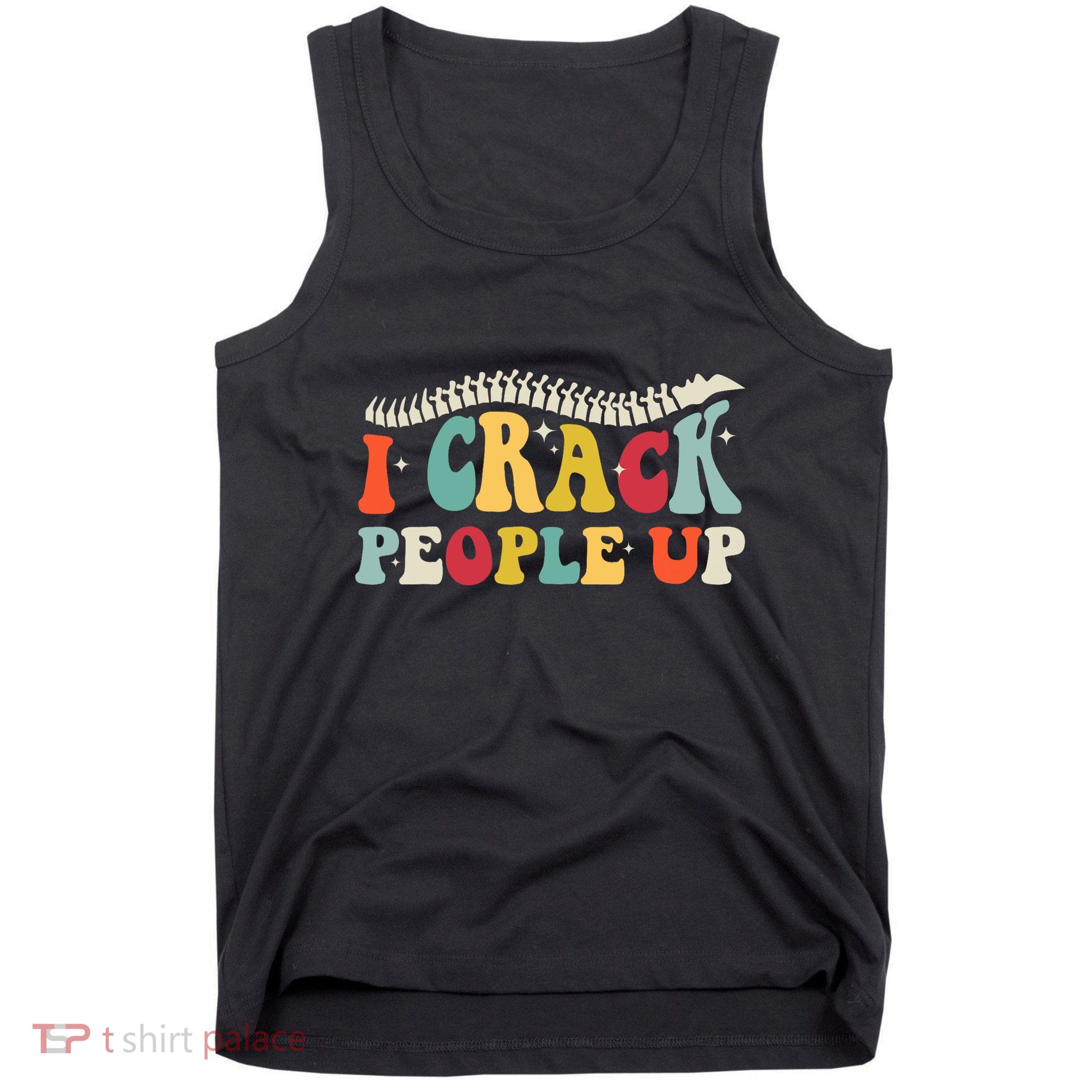 Retro Chiropractic Groovy Spinal Cord Chiropractor Funny Tank Top