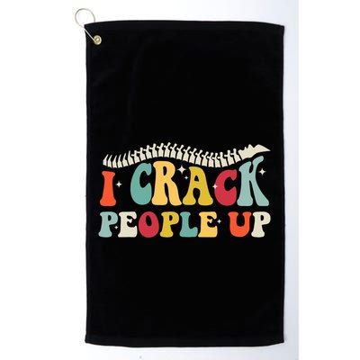 Retro Chiropractic Groovy Spinal Cord Chiropractor Funny Golf Towel