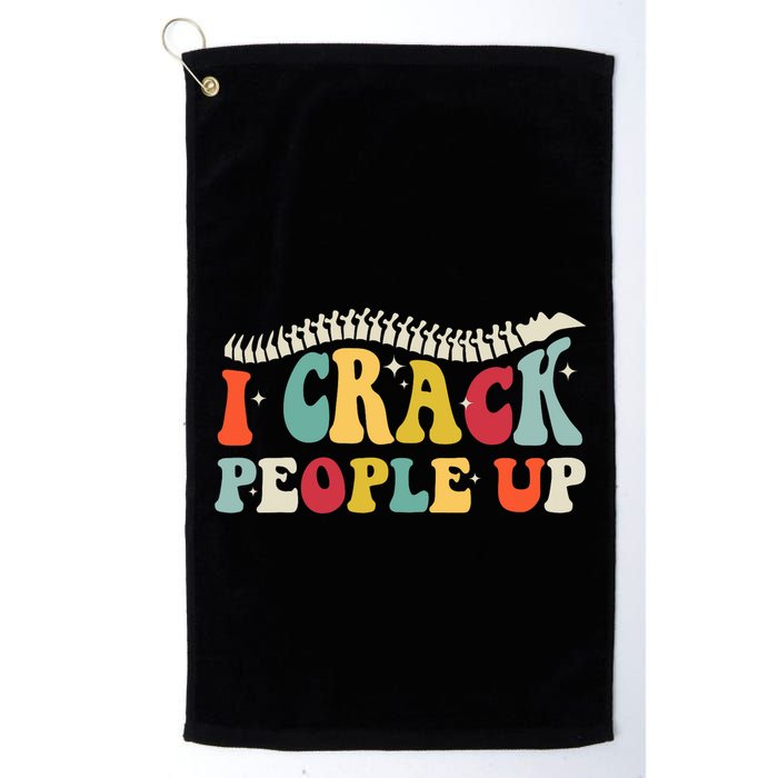 Retro Chiropractic Groovy Spinal Cord Chiropractor Funny Golf Towel