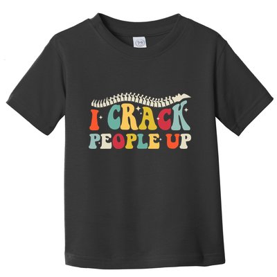 Retro Chiropractic Groovy Spinal Cord Chiropractor Funny Toddler T-Shirt