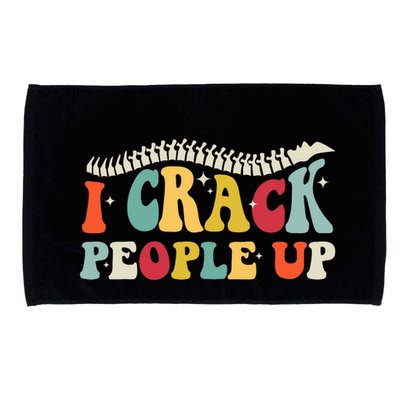 Retro Chiropractic Groovy Spinal Cord Chiropractor Funny Microfiber Hand Towel