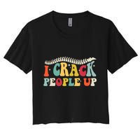 Retro Chiropractic Groovy Spinal Cord Chiropractor Funny Crop Top