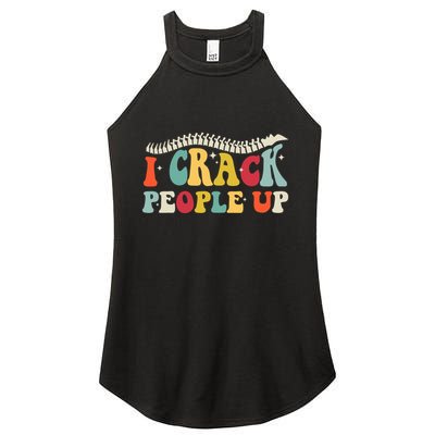 Retro Chiropractic Groovy Spinal Cord Chiropractor Funny Women's Perfect Tri Rocker Tank