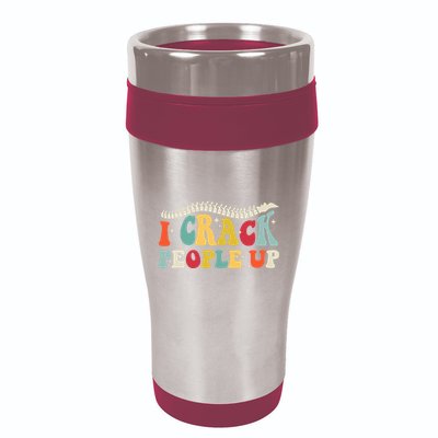 Retro Chiropractic Groovy Spinal Cord Chiropractor Funny 16oz Travel Tumbler