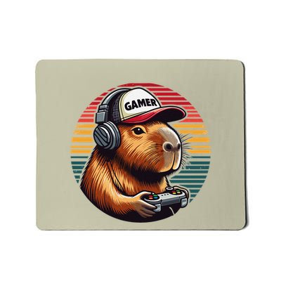 Retro Capybara Gaming Capybara Video Game Mousepad