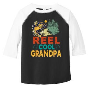 Reel Cool Grandpa Fishing Fun Fathers Day Fishermen Toddler Fine Jersey T-Shirt