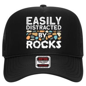 Rock Collector Geologist Rock Hound Geology High Crown Mesh Back Trucker Hat