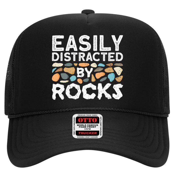 Rock Collector Geologist Rock Hound Geology High Crown Mesh Back Trucker Hat