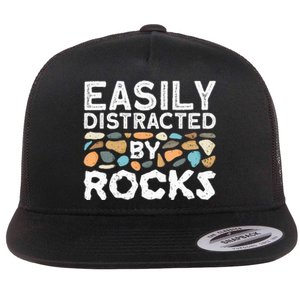 Rock Collector Geologist Rock Hound Geology Flat Bill Trucker Hat