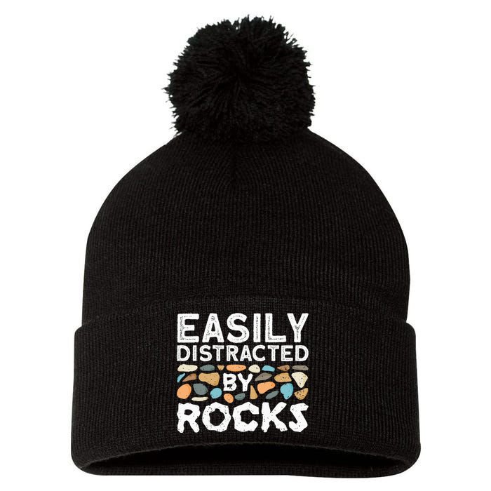 Rock Collector Geologist Rock Hound Geology Pom Pom 12in Knit Beanie