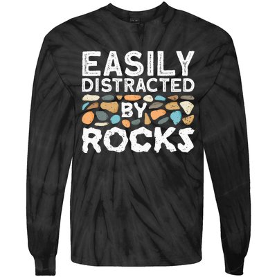 Rock Collector Geologist Rock Hound Geology Tie-Dye Long Sleeve Shirt