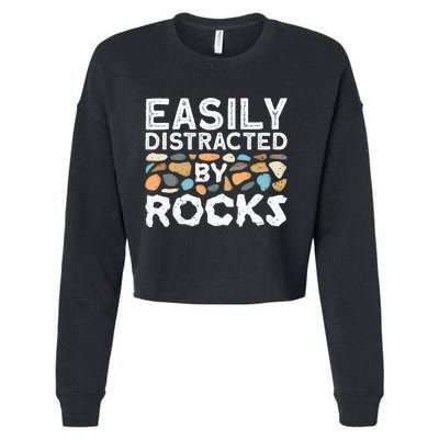 Rock Collector Geologist Rock Hound Geology Cropped Pullover Crew