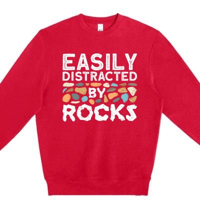 Rock Collector Geologist Rock Hound Geology Premium Crewneck Sweatshirt