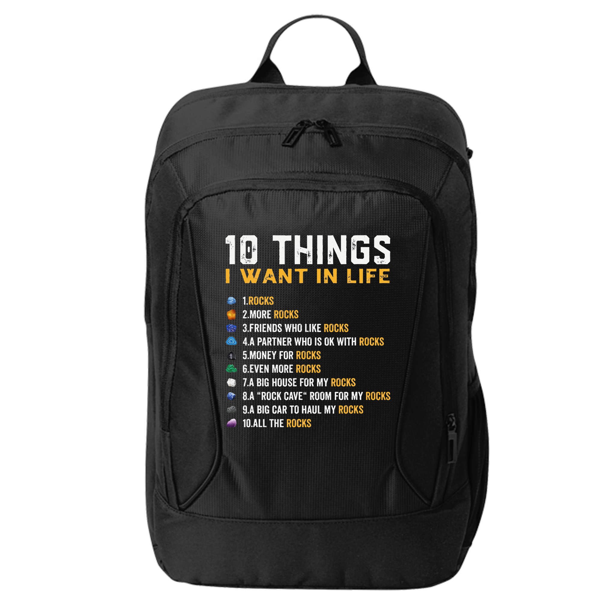 Rock Collector Geologist Joke For Geode Hunter Rockhounding City Backpack