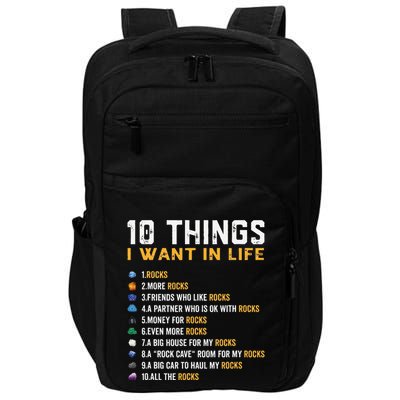 Rock Collector Geologist Joke For Geode Hunter Rockhounding Impact Tech Backpack