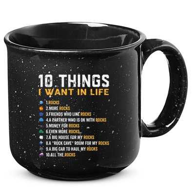 Rock Collector Geologist Joke For Geode Hunter Rockhounding 15oz Campfire Ceramic Mug