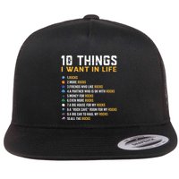 Rock Collector Geologist Joke For Geode Hunter Rockhounding Flat Bill Trucker Hat
