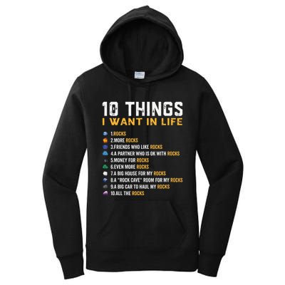 Rock Collector Geologist Joke For Geode Hunter Rockhounding Women's Pullover Hoodie