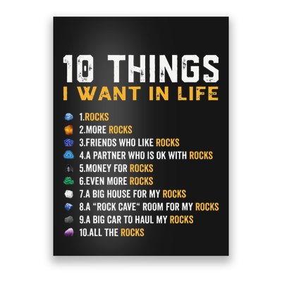 Rock Collector Geologist Joke For Geode Hunter Rockhounding Poster
