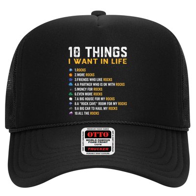 Rock Collector Geologist Joke For Geode Hunter Rockhounding Trucker Hat