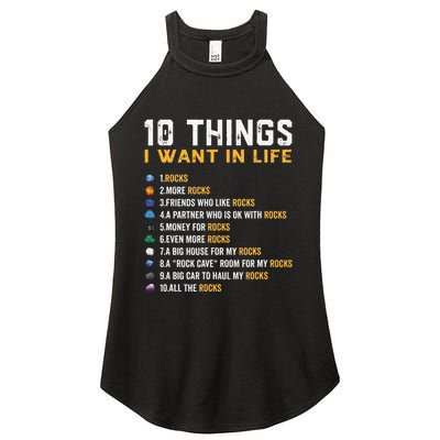 Rock Collector Geologist Joke For Geode Hunter Rockhounding Women's Perfect Tri Rocker Tank
