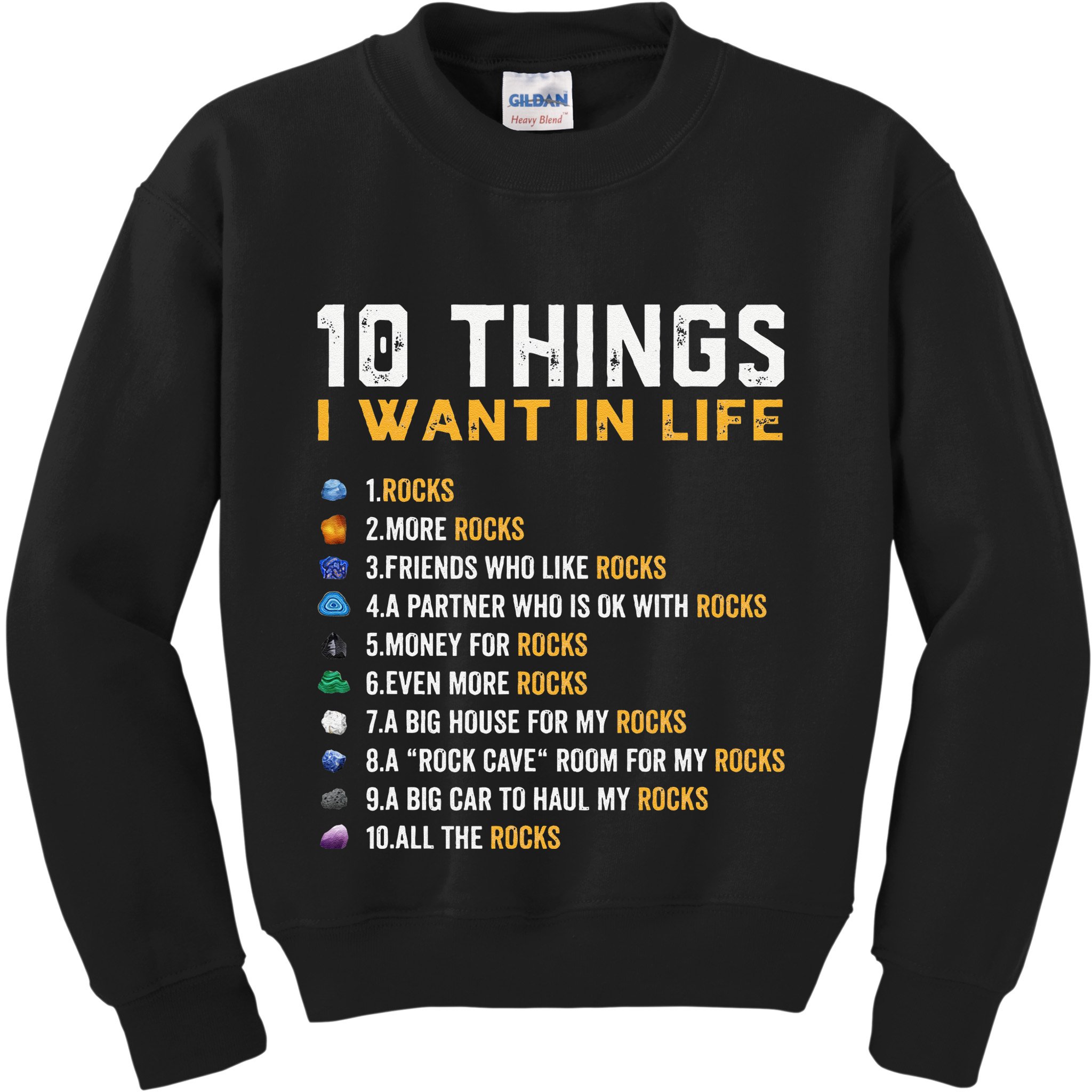 Rock Collector Geologist Joke For Geode Hunter Rockhounding Kids Sweatshirt