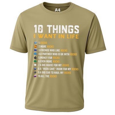 Rock Collector Geologist Joke For Geode Hunter Rockhounding Performance Shirt