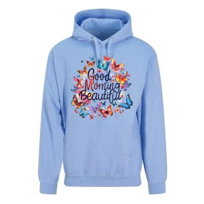 Rainbow Colored Good Morning Beautiful Monarch Butterflies Gift Unisex Surf Hoodie