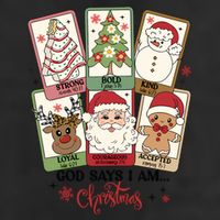 Retro Christmas God Says I Am Santa Claus 7 Panel Mesh Trucker Snapback Hat