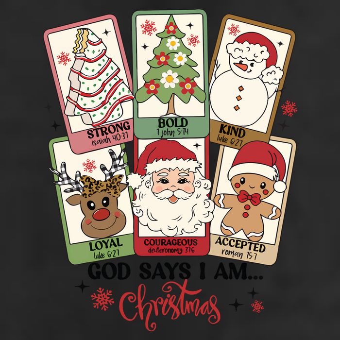 Retro Christmas God Says I Am Santa Claus 7 Panel Mesh Trucker Snapback Hat