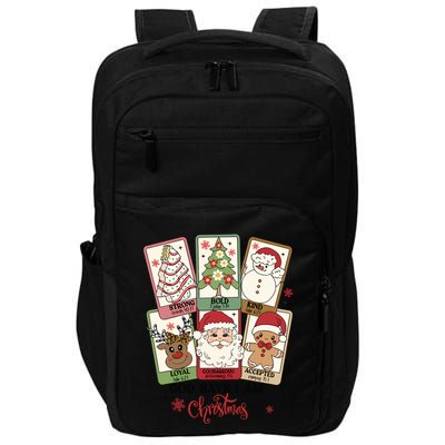 Retro Christmas God Says I Am Santa Claus Impact Tech Backpack