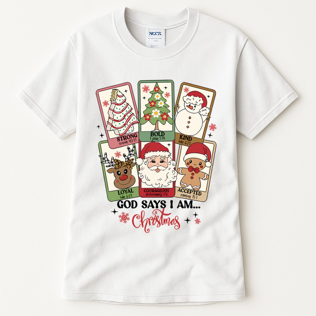 Retro Christmas God Says I Am Santa Claus Tall T-Shirt