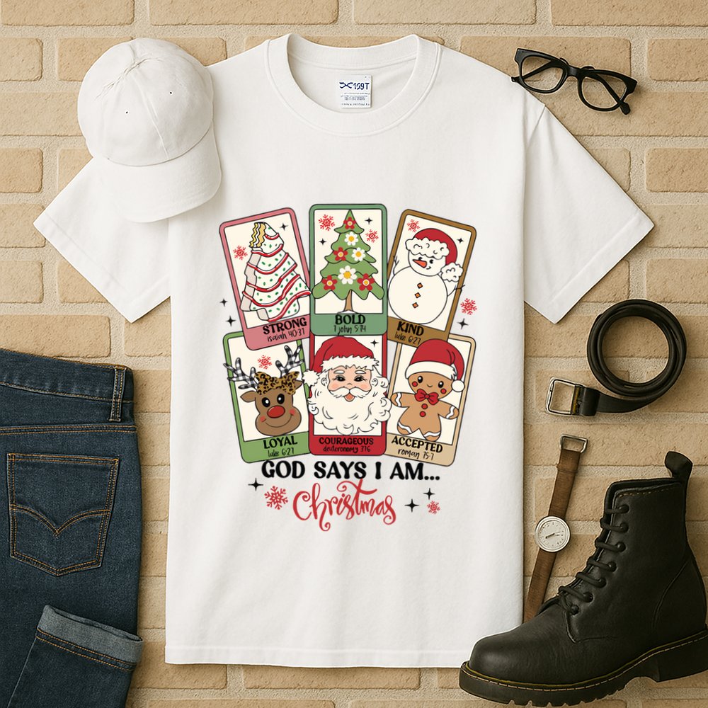 Retro Christmas God Says I Am Santa Claus Tall T-Shirt