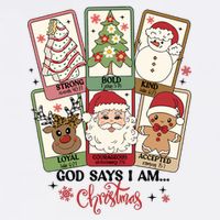 Retro Christmas God Says I Am Santa Claus Tall T-Shirt