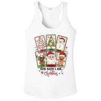 Retro Christmas God Says I Am Santa Claus Ladies PosiCharge Competitor Racerback Tank