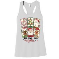 Retro Christmas God Says I Am Santa Claus Women's Racerback Tank