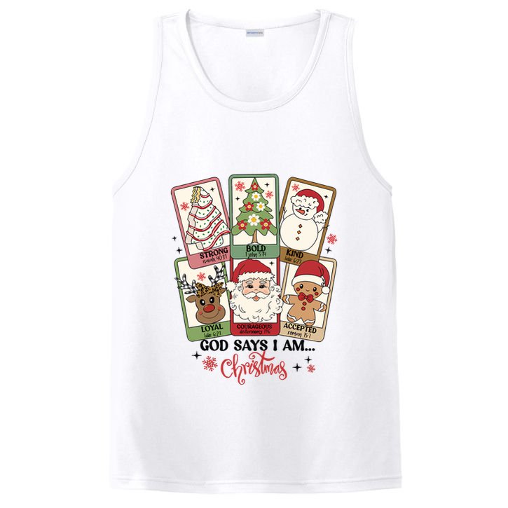 Retro Christmas God Says I Am Santa Claus PosiCharge Competitor Tank