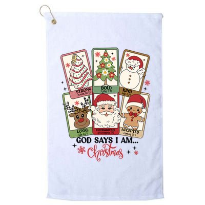 Retro Christmas God Says I Am Santa Claus Golf Towel