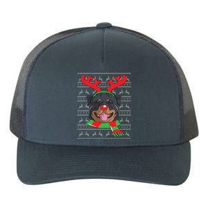 Rottweiler Cute Gift Reindeer Christmas Gift Top Yupoong Adult 5-Panel Trucker Hat