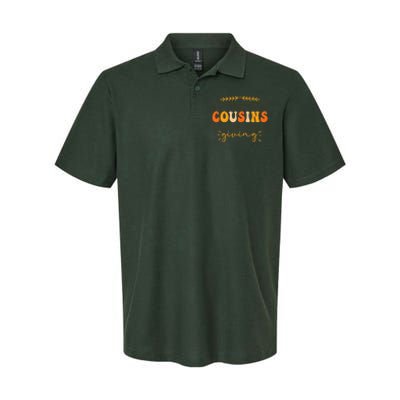 Retro Cousins Giving  Thanksgiving Cousins Matching  Softstyle Adult Sport Polo