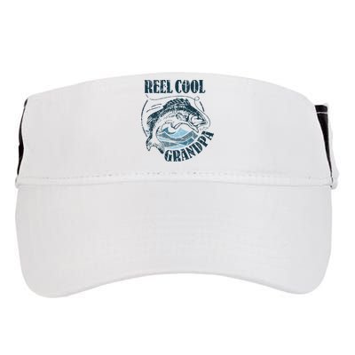 Reel Cool Grandpa Fishing Dad Father's Day Fisherman Adult Drive Performance Visor