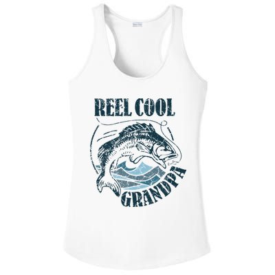 Reel Cool Grandpa Fishing Dad Father's Day Fisherman Ladies PosiCharge Competitor Racerback Tank
