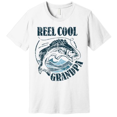 Reel Cool Grandpa Fishing Dad Father's Day Fisherman Premium T-Shirt